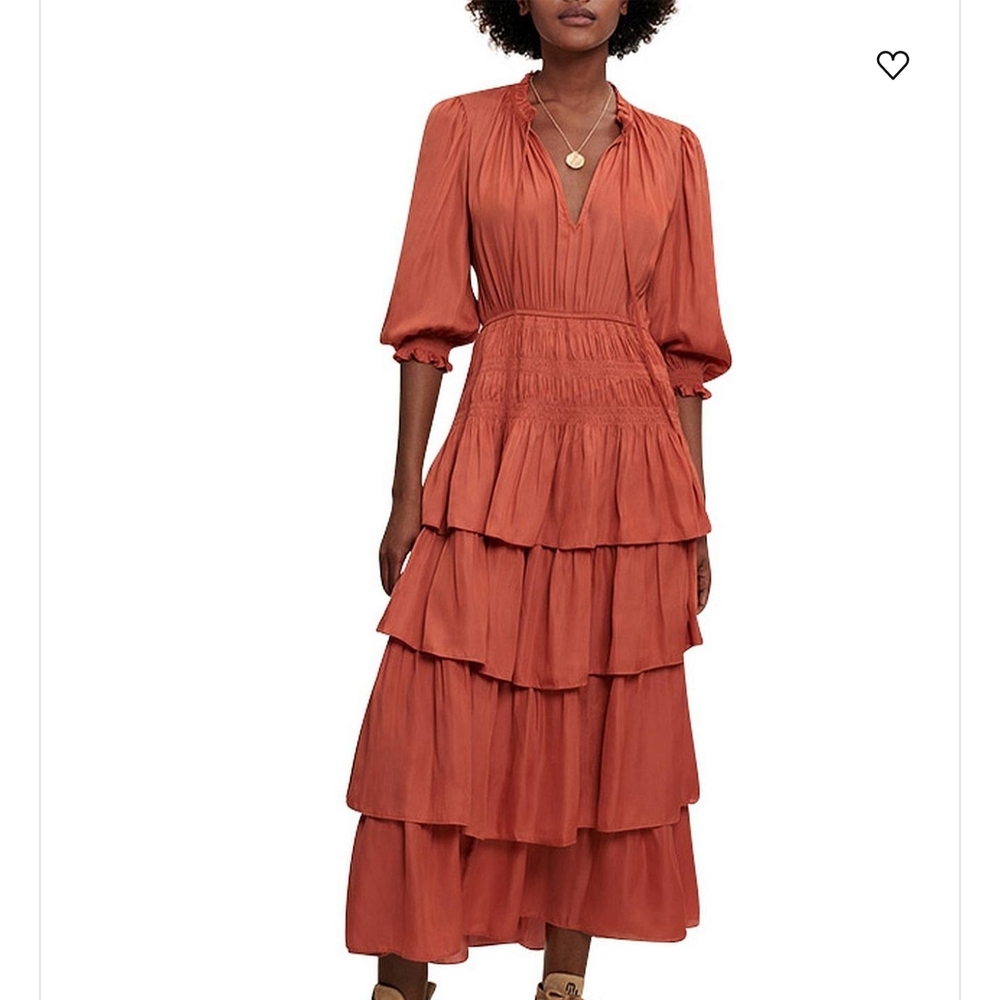 Maje Radjinette Elegant Tiered Dress - Picture 2 of 8